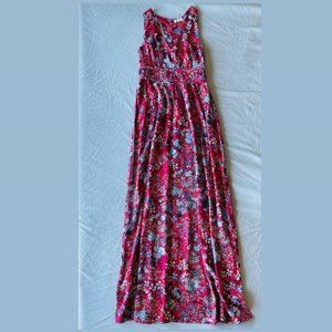 Japna Woman’s Maxi Red Floral Dress Size Small